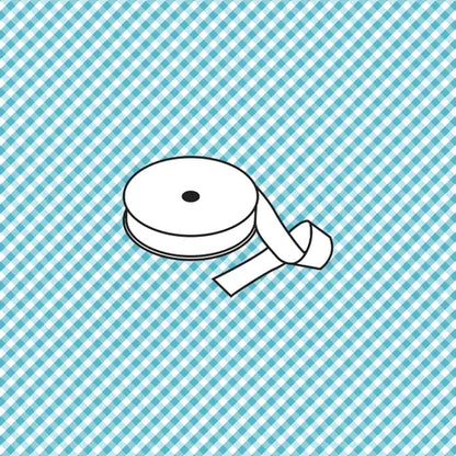 25mm Cotton Bias Binding – 1/8 Check – Barrier Blue – Devonstone (DVBB2953)