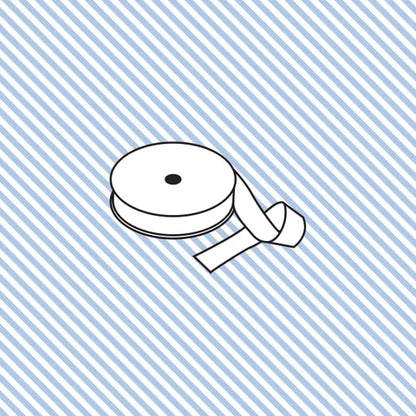 25mm Cotton Bias Binding – 1/8 Stripe – Partly Cloudy – Devonstone (DVBB2855)