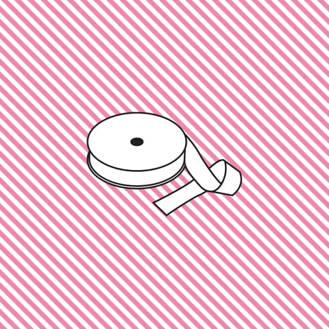 25mm Cotton Bias Binding – 1/8 Stripe – Light Pink – Devonstone (DVBB2845)