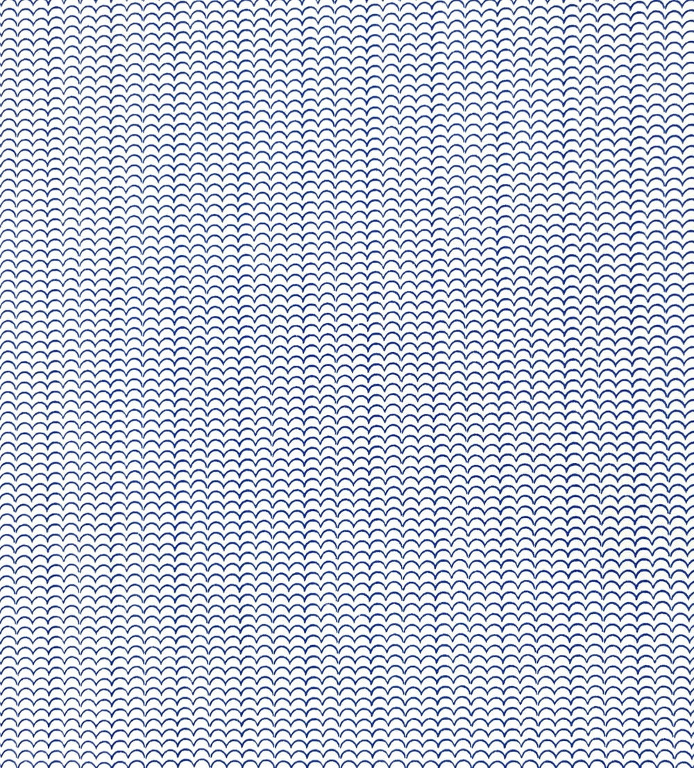 Petit Pan Frimousse Cotton Coupon, Navy on White (50 x 70cm)